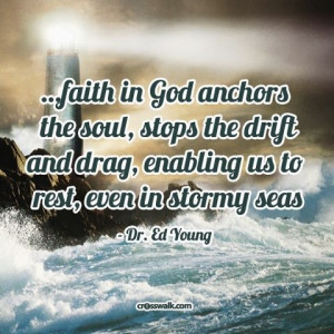 FAITH IN GOD ANCHORS THE SOUL.....