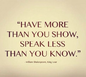 Be modest. Be humble.