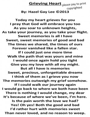 Grieving Heart – Poem about Losing Someone You Love
