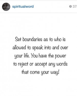 Spiritualword set boundaries!
