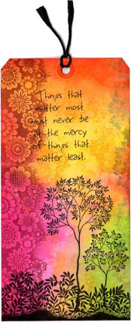 Things that matter the most/least....
