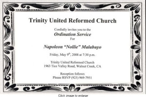 Pastor Ordination Service Program