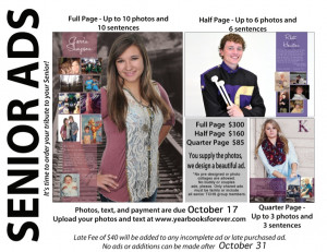 Plan Now for Senior Photos, Yearbooks