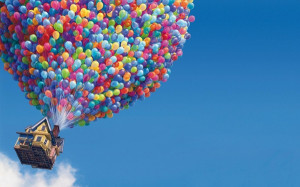 pixar disney company up movie baloons 1440x900 wallpaper