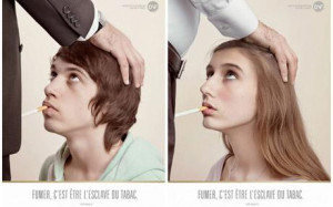 Anti-smoking advert with sexual innuendo shocks French