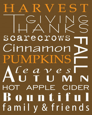Another pretty Fall Subway Art Printable!