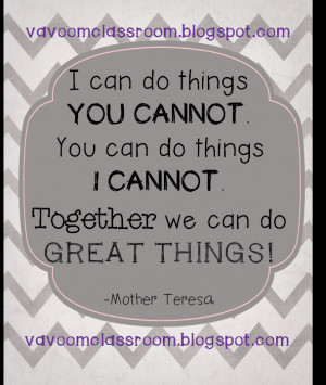 Printable Quote Together we can do GREAT THINGS!