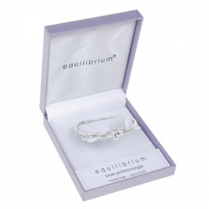 Equilibrium Silver Plated Bangle - Guardian Angel - Stay