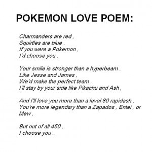 Fall Love Pokemon Poem Quotes