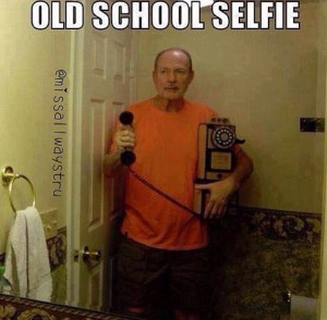 Old school selfie! LMAOO!!