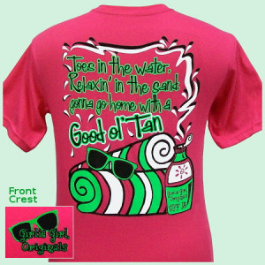 Good Ol' Tan Girlie Girl T-Shirt-t-shirt,hot pink shirt,girlie girl ...