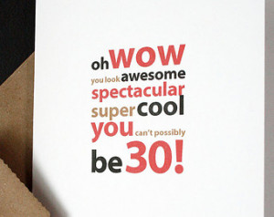 Happy 30th Birthday Card - For Him, Her, Friend, Husband, Wife, Son ...