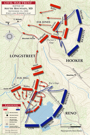 south mountain civil war battle map the battle of the