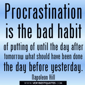 picture quotes about procrastination