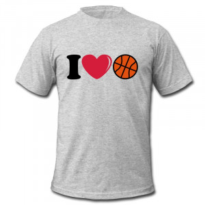Good Quality 100% Cotton T Shirt Men i love basketball 3c Custom Quote ...