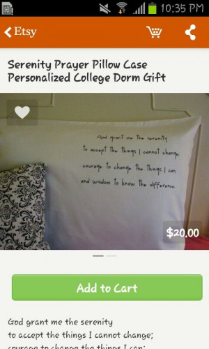 Pillow case with inspirational words