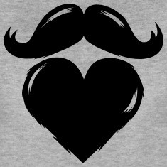 love my beard and moustache mustache Women's T-Shirts