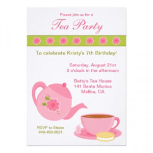 Tea Party Invitation Verses Pictures