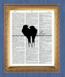 BOGO Half Off Sale Dictionary Art Love Birds Dictionary Art Print Love ...
