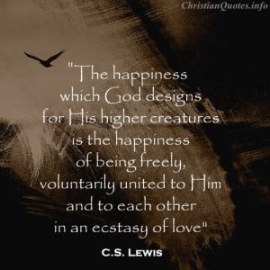 Lewis Quote – God Designs