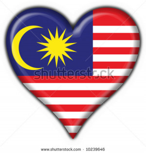 Flag Heart Shape Malaysia Germany