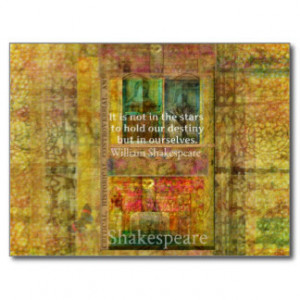 William Shakespeare QUOTE about Destiny Postcard
