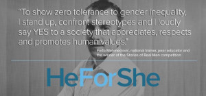 To show zero tolerance to gender inequality, I stand up, confront ...