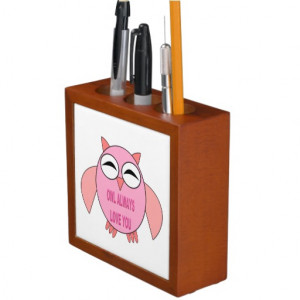 Cute Love Message Owl Desk Tidy Desk Organizers