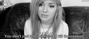 girl quote Black and White YouTube kill cut stay strong mean bully say ...