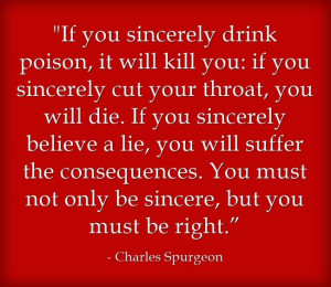 lie you will suffer the consequences you must not only be sincere ...