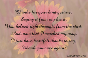 your gesture thanks for your kind gesture saying it from my heart you ...