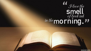 Home » Quotes » Book Smell - Good Morning Quotes Wallpaper