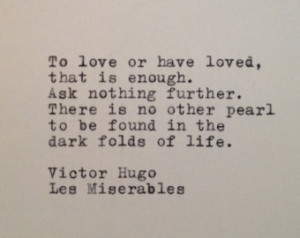 Les Miserables Quote Typed on Typew riter onto Cardstck ...