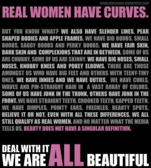 we are all beautiful but beauty comes in all shapes and sizes
