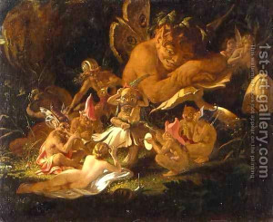 ... Noel Paton:Puck and Fairies, from A Midsummer Nights Dream, c.1850