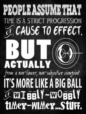 Doctor Who Quote - Wibbly Wobbly Timey Wimey - Time Lord Art Art Print