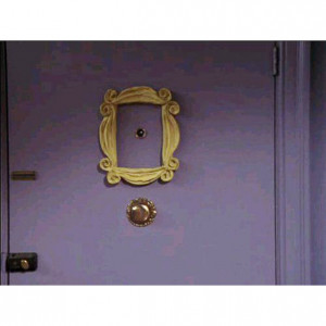 Personalize your apartment with a peephole frame of your own.