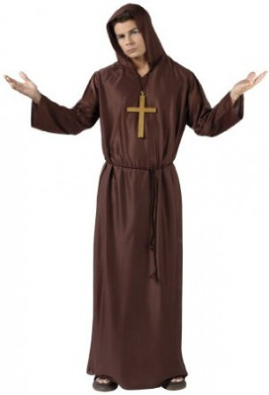 Amazon.com: Morris Men's Monk Priest Medieval Friar Costume One ...