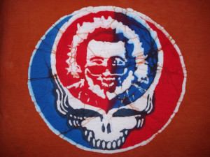 Men or Women Batik Steal your Face Red and Blue Jerry Garcia Grateful ...