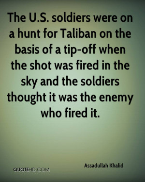 The U.S. soldiers were on a hunt for Taliban on the basis of a tip-off ...