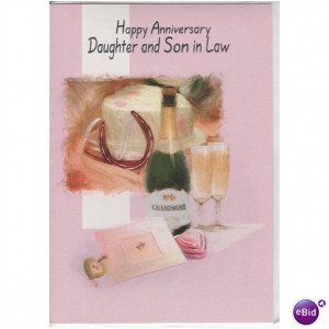 Happy Anniversary to Daughter and Son in Law card. son-in-law