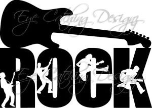 Details about Rock Guitar Rock Band Skull Graffiti Quote Wall Decal ...