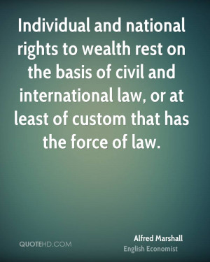 Individual and national rights to wealth rest on the basis of civil ...