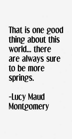Lucy Maud Montgomery Quotes & Sayings
