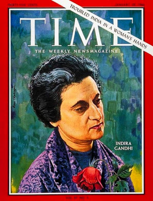 ormer Prime Minister Indira Gandhi on the magazine's cover in its ...