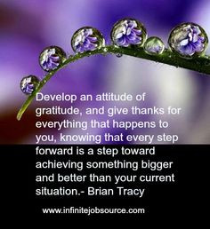 Brian Tracy Quotes Develop an attitude of gratitude, and give thanks ...