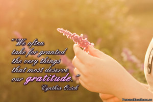 Inspirational Quote: “We often take for granted the very things that ...