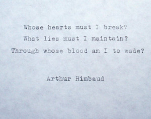Typewriter Poem Arthur Rimbaud Orig inal Life Poem Poetry Old Style ...