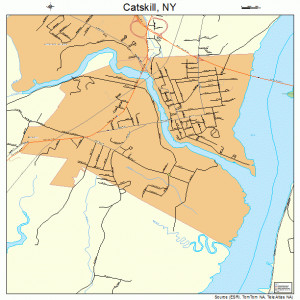 Map of Catskill NY Area