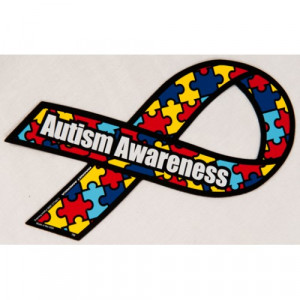 Autism Awareness Large Ribbon Magnet
